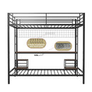 Ethan - Bunk Bed With Desk, Charging Station, Storage Shelves