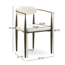 Modern Upholstered Dining Chair With Iron Frame