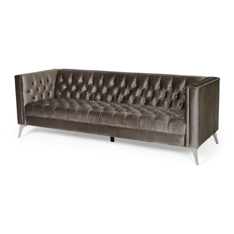 Contemporary 3 Seater Sofa With Button Tufting