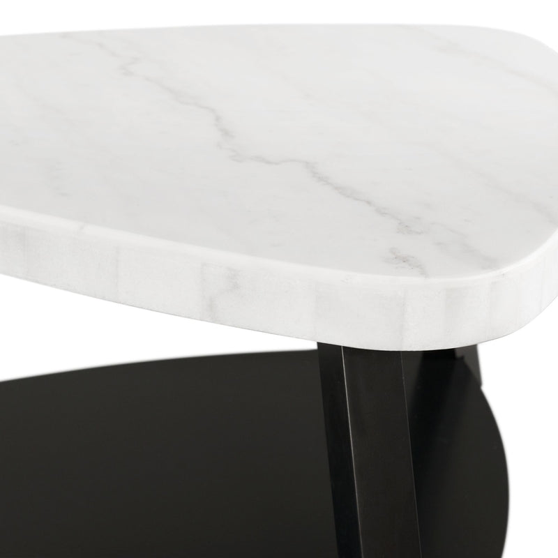 Trinity - Marble Top Coffee Table - White - 36"