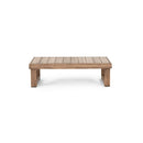 Outdoor Coffee Table With Slat Design And Sled Base - Brown