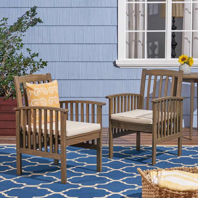 Casa - Acacia Dining Chair Set With Cushions,