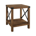 Farmhouse Metal X Table With Lower Shelf
