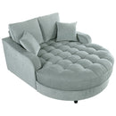 Modern Chaise Lounge Upholstered Sofa Couch With Tufted Seat And Detachable Pillows For Living Room