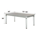 Varian - Dining Table (90"L) - Mirrored & Antique Platinum