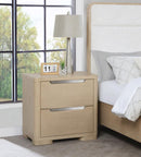 Ladera - 2-Drawer Nightstand Bedside Table - Light Elm