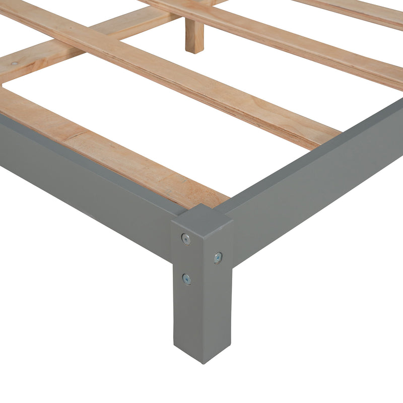Platform Bed With House Shaped Headboard