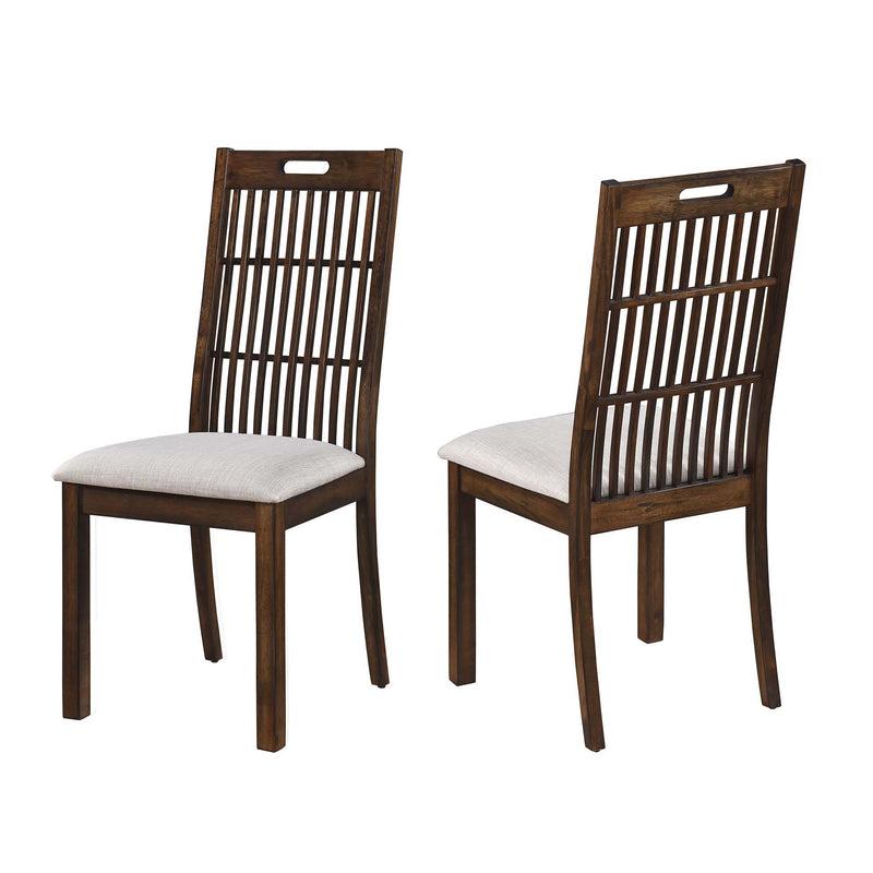 2 Pieces Set Dining Side Chair Rustic Modern Farmhouse Design Retro Design Easy To Assembly - Antique Dark Oak