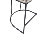 Coastal Woven Counter Stool With Upholstered Seat