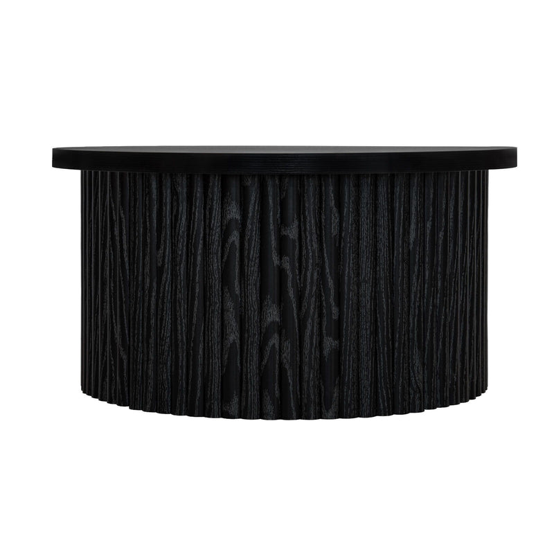 Coffee Table, Round Coffee Table, Modern Side Tables Accent End Table For Living Room, Apartment - Black