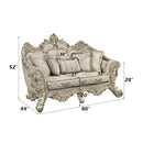 Danae - Loveseat - Fabric, Champagne & Gold Finish - Atlantic Fine Furniture Inc