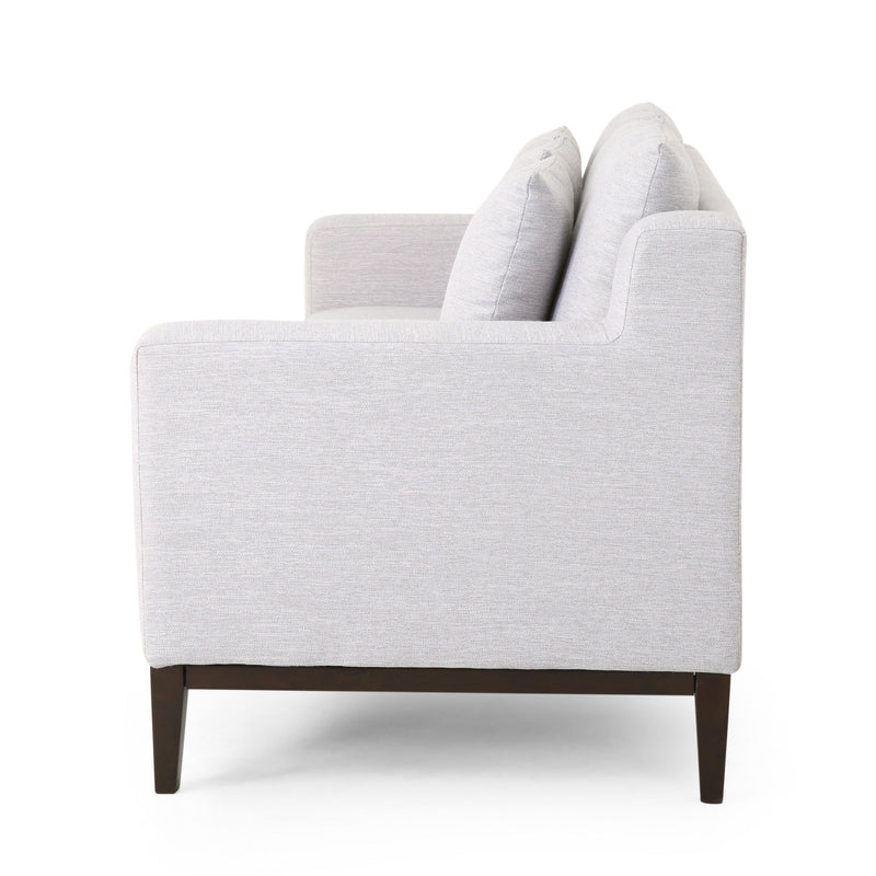 Comfy 3 Seat Sofa With Wooden Legs, Modern For Living Room And Study - Light Gray