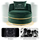 360 Degree Swivel Over Sized Upholstered Barrel Chair