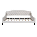 Modern Luxury Tufted Button Daybed, Full, Beige