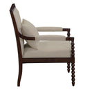 Philippe - Accent Arm Chair With Backrest - Beige / Brown