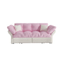 Queen Pull Out, 3 In 1 Convertible Sleeper Tufted Sofa & 2 Soft Pillows