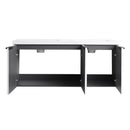 Contemporary Wall Mounted Bathroom Vanity With Resin Double Sink