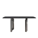 Modern Artificial Stone Dining Table, Can Accommodate 6-8 People - Black