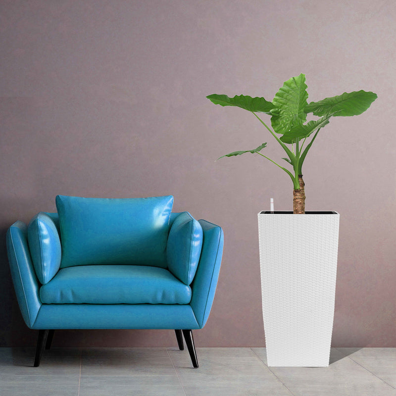 Large Self Watering Flower Pot With Drainage Holes & Inner Tray