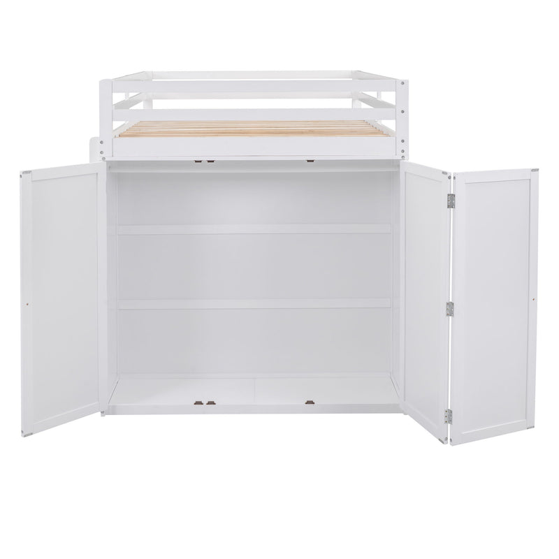 Loft Bed With Drawers, Desk, And Wardrobe