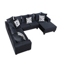 Modern U Shape Sectional Sofa Corner Couch With Lots Of Pillows Included, Elegant And Functional