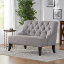 Nicole - French Style Upholstered Loveseat With Tufted Backrest