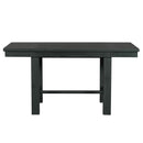 Topmax - 6 Piece Farmhouse Extendable Dining Table With Footrest, 4 Upholstered Dining Chairs And Dining Bench, Two 11" Removable Leaf