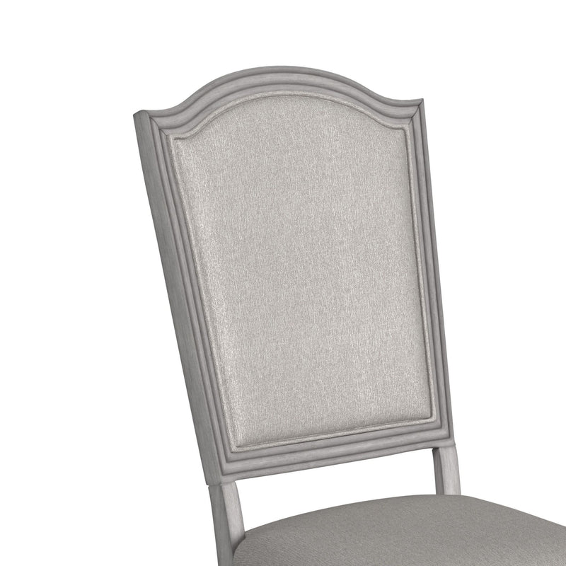 Glenmore - Dining Side Chair With Fabric (Set of 2) - Aged Gray