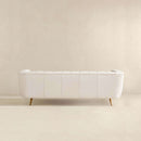 Lamattina - Genuine Italian Leather Channel Tufted Sofa