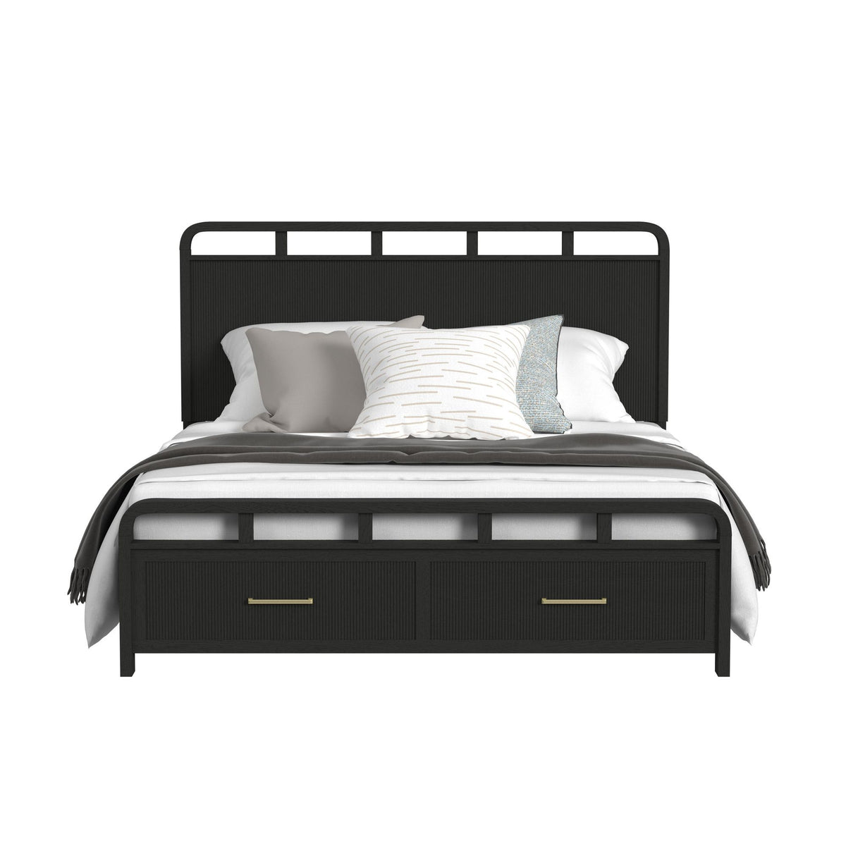 Ridgemont Storage Bed in Black by Elements International, view 9