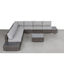 Wicker Sectional Seating Group With Plush Cushions