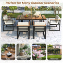 7 Pieces Outdoor Dining Set Patio Dining Table And Chair Set With And Removable Cushions For Patio
