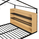 Bed House Frame With Shelves And Lights