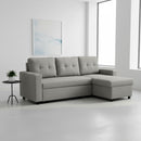 Convertible L Shaped Sectional Sleeper Sofa Bed, Saving Pull Out Couch