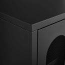 Modern Metal Shoe Cabinet With DoublebSided Mesh Doors And Adjustable Partitions