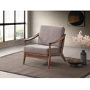 Lide - Accent Chair - Light Brown Fabric & Brown
