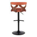 Gardenia - Contemporary Adjustable Barstool With Swivel With Rounded T Footrest (Set of 2)