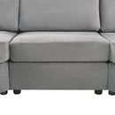 Modern 3 Seater Upholstered Sofa With Curved Design