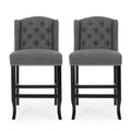 Vienna - Fabric Tufted Counter Stool With Nailhead Accents (Set of 2)