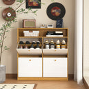 Modern Freestanding Shoe Storage Cabinet With 4 Flip Drawers