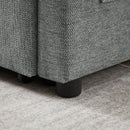 3 In 1 Convertible Sleeper Sofa Bed, Reclining Backrest, Pillows, Pockets