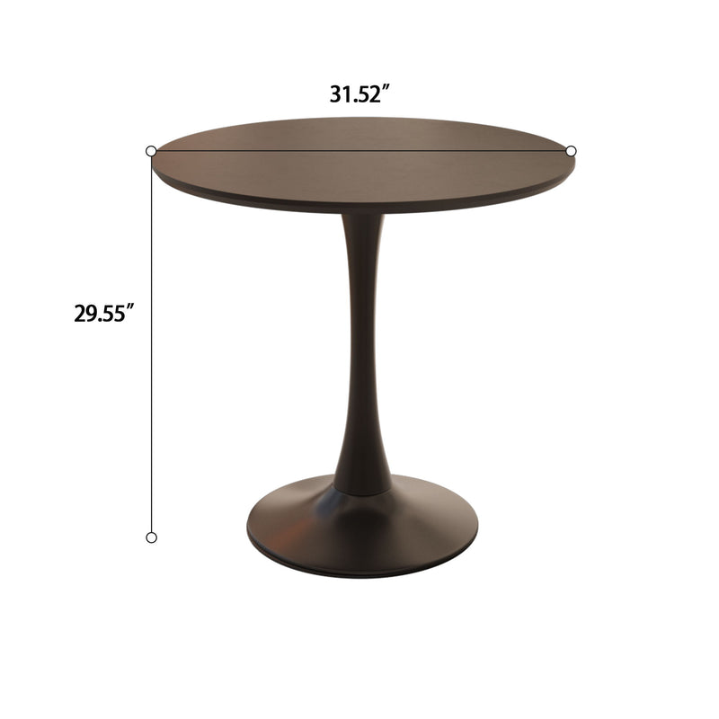 Round Dining Table Set With Tulip Design And 2 Chairs