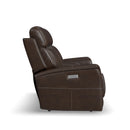 View - Power Reclining Loveseat With Console, Power Headrest & Lumbar
