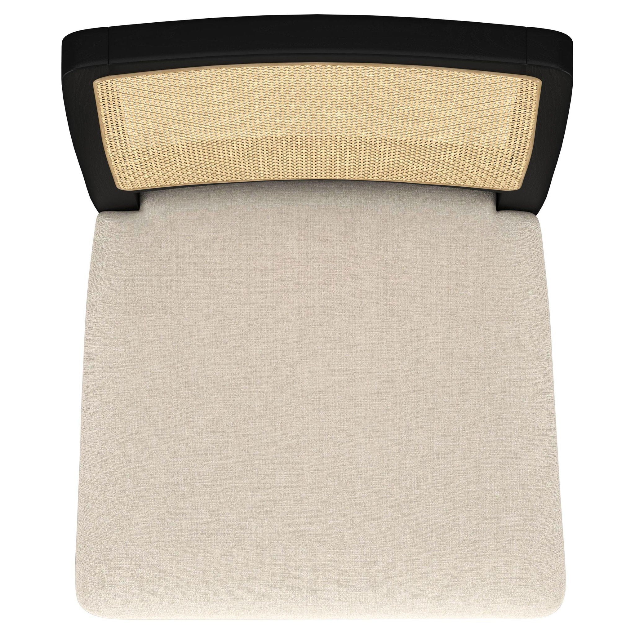 Arini Rattan Cane Dining Side Chair Black (Set of 2)