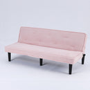 Versatile Corduroy Sofa Bed With Solid Wood Frame