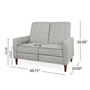 Manville - Contemporary Tufted Loveseat Pushback Recliner