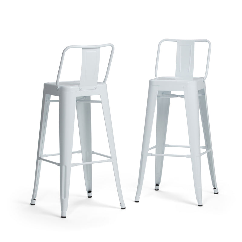 Rayne - Curved Back Metal Stool (Set of 2)