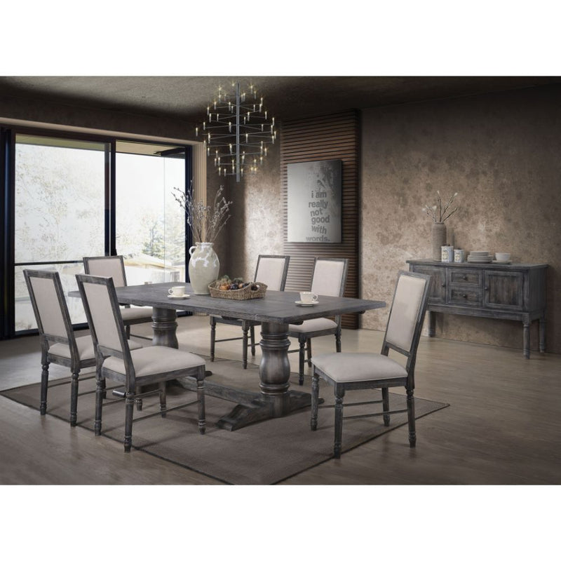 Leventis - Dining Table - Weathered Gray - 30" - Atlantic Fine Furniture Inc