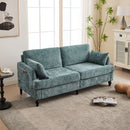 Chenille 2 Seater Sofa With LED Light, USB Charging Port, And Storage Bag