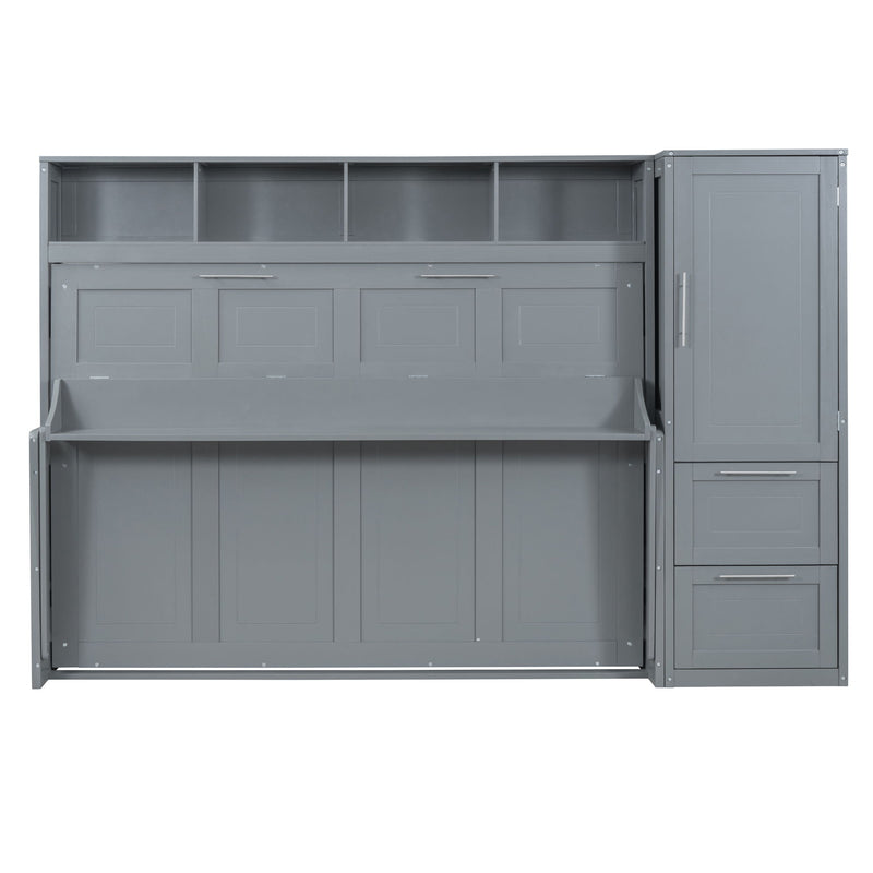 Space Saving Murphy Wall Bed With Closet And Drawers